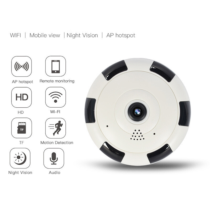360 Degree IP WiFi Wireless Panoramic Fisheye Security Camer