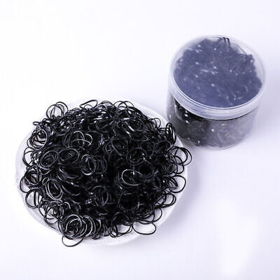 500 Pack Mini Rubber Bands Premium Elastic Bands Non Slip Small Hair Ties Black