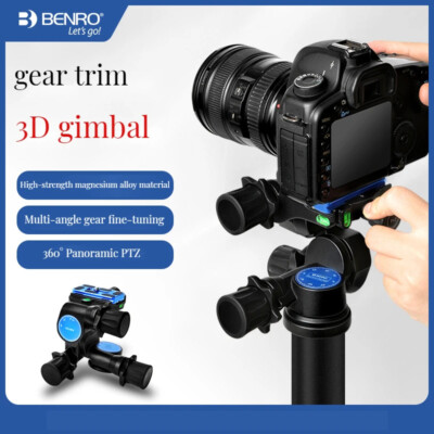 Professional BENRO GD3WH 3-Way Geared Head Tripod Head