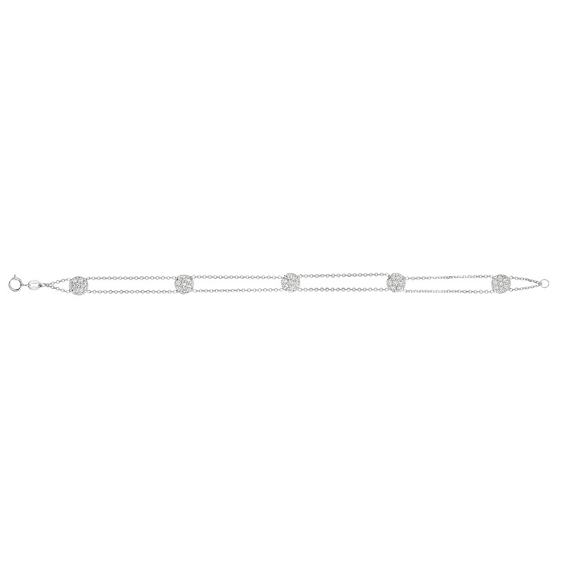 Pre-owned Morris 0.75 Carat Natural Diamond Bracelet Si 14k White Gold 7 Inches