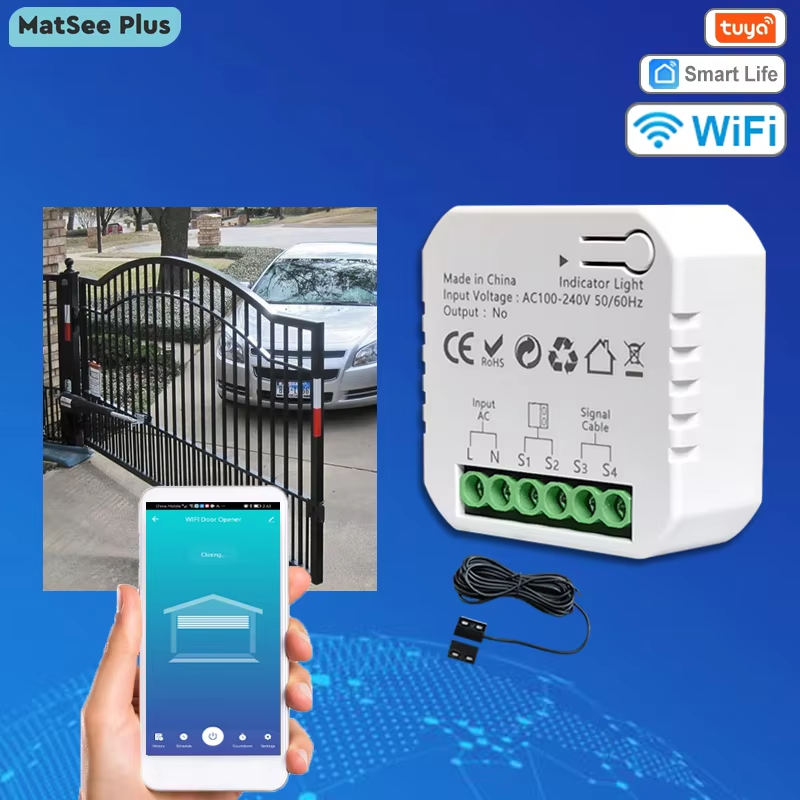 Tuya Smart Life WiFi Motorized Swing Gate Sliding Gate Opener Dry Contact 110V 2