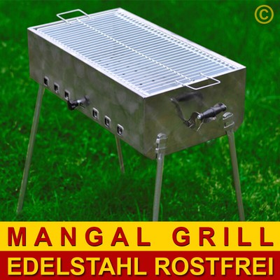 MANGAL Schaschlik Grill MEGA aus Edelstahl + GRILLROST + MODEL 2020