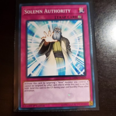 Solemn Authority LEHD-ENB29 X 1 Mint YUGIOH Continuous Trap Card