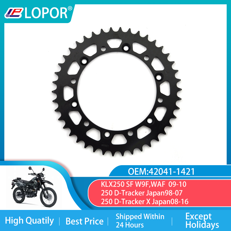 LOPOR 520-42T Motorcycle Rear Sprocket For Kawasaki KLX250