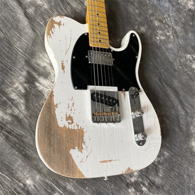 Factory Nitro Finished White TL Relic Electric Guitar Maple Fretboard Hardware