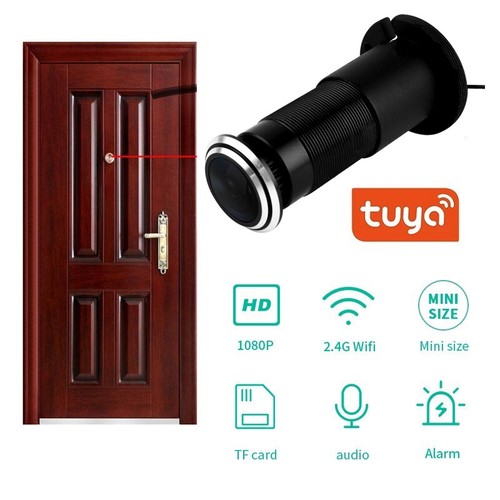 Wireless WiFi Door Peephole Camera Motion Detect Recording for Smartphone iPhone