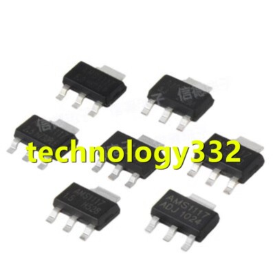 100PC NEW AMS1117-1.5 1.8 3.3V 5.0V ADJ Patch SOT-223 Regulator chip IC #YT
