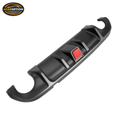 Fits 14-17 Infiniti Q50 Rear Bumper Diffuser Spoiler Lip W/ LED Brake Light