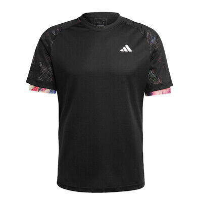 adidas Melbourne Tennis Heat.Rdy Raglan Tee Men's T-Shirts Black Asia-Fit HT7206