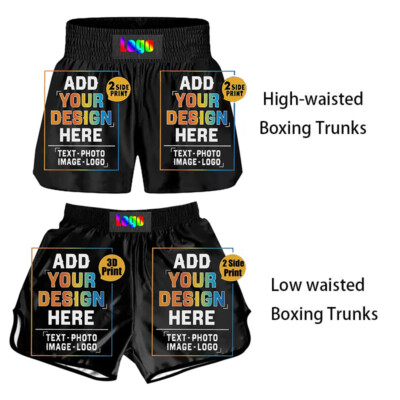 MMA Boxing Shorts Customization Design 3d Print Pattern Add Your Images and Text
