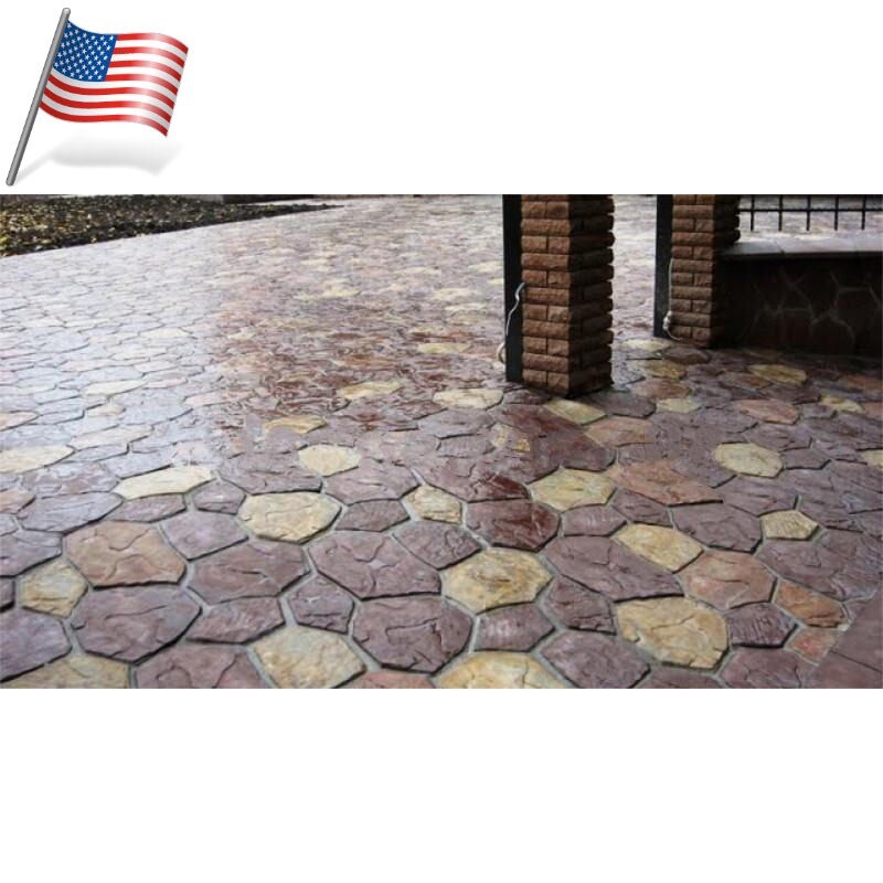 6 Pcs Plastic Molds For Concrete Garden Stepping Stone Path Patio