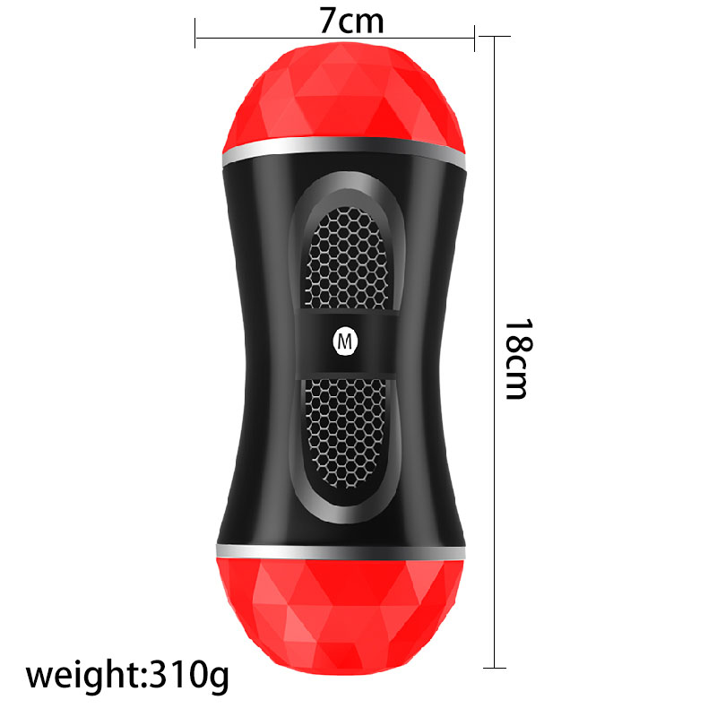 Male Masturbator Cup Flesh Sleeve Double Ended Vagina & Mouth Realistic Sex Toy - Picture 3 of 4