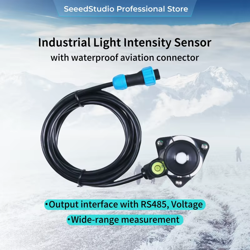 Industrial Light Intensity Sensor, MODBUS-RTU RS485 &0-2V (S-Light-02), with Wat