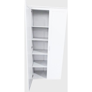 New Montreal Storage Linen Pantry Cupboard Cabinet White 2 Door