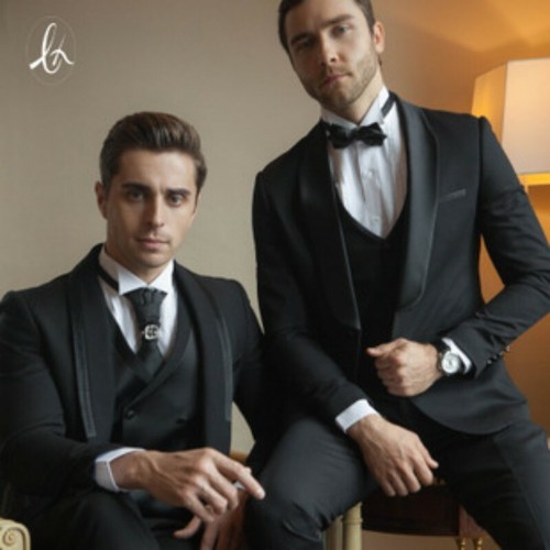 Mens Wedding Suits Slim Fit 2 Piece Formal Banquet British Chic