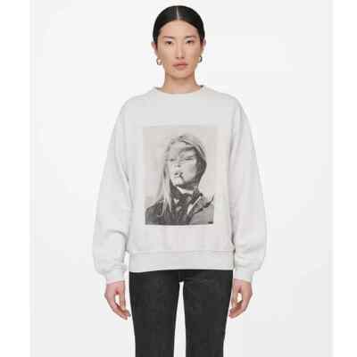 Anine Bing Terry O'Neill Bridgett Bardot Gray Sweatshirt Women's Long sleeves