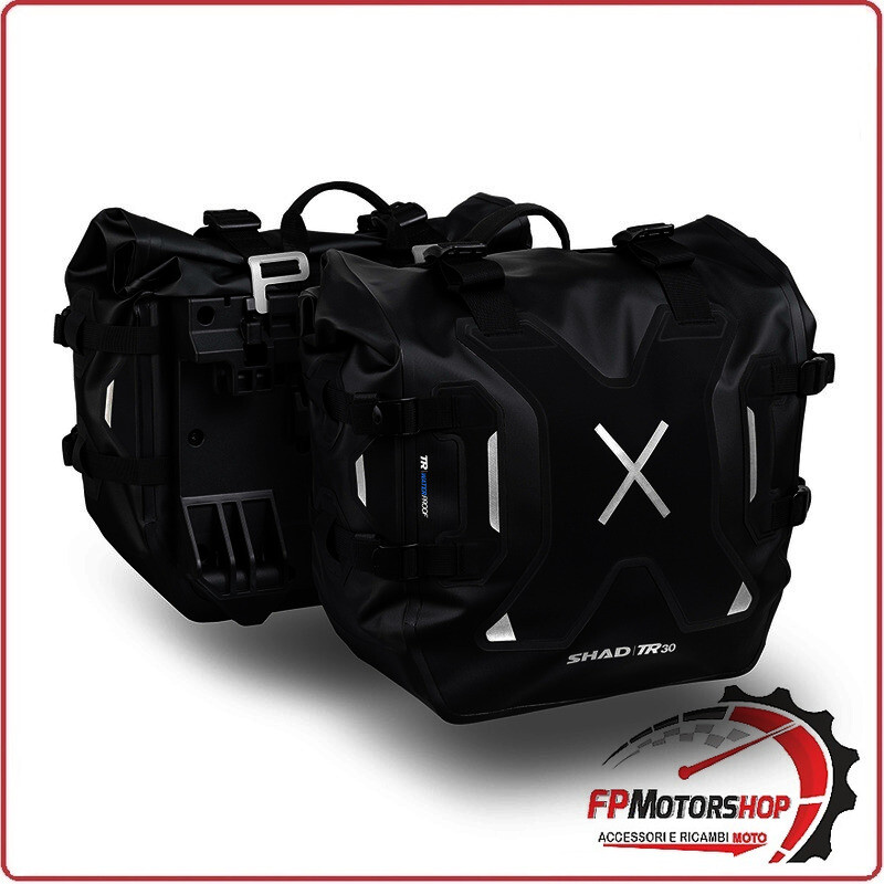 BORSE LATERALI PORTAPACCHI PER MOTO IMPERMEABILI TERRA TR30 SHAD X0TR30 DA 30 lt