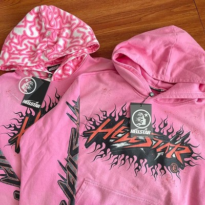   New Hellstar Brainwashed Pink Hoodie all size available with   Free Shipping