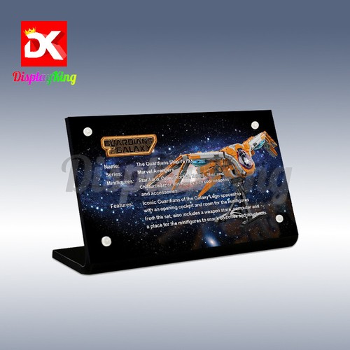 DK - Acrylic display plaque for Lego Super Hereos The Guardians' Ship 76193