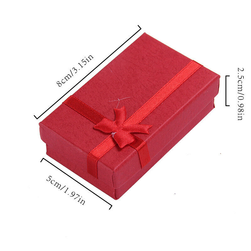 12 Pack Green Jewelry Gift Boxes with Lids and Ribbon Bows for Display Rings