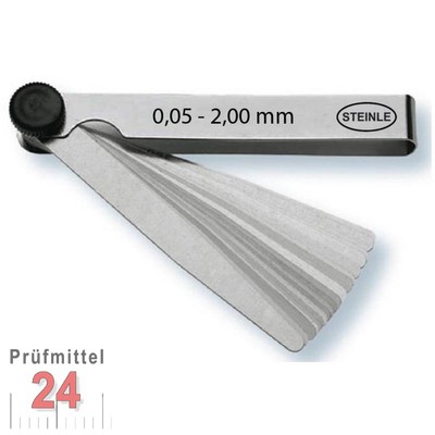 STEINLE Fühlerlehre 0,05 - 2,00 mm 21 -tlg. Abstandslehre Fühlerlehren Fühllehre