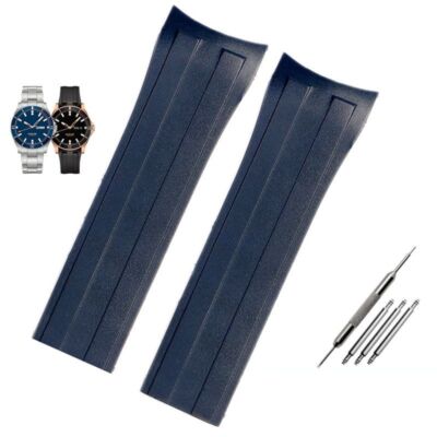 Silicone Watchband Fit For Mido Ocean Star Calibre80 Series Folding Buckle Strap