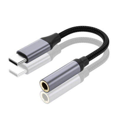USB-C Type C to 3.5mm 1/8'' Aux Audio Jack Active DAC Headphone Adapter Cable