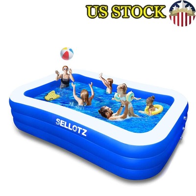 Inflatable Pool for Kids and Adults Oversized Family Swimming Pool for Backyard