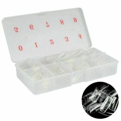 500PCS/ Box Clear Solid Natural French False Acrylic Nail Art Tips UV Gel DIY