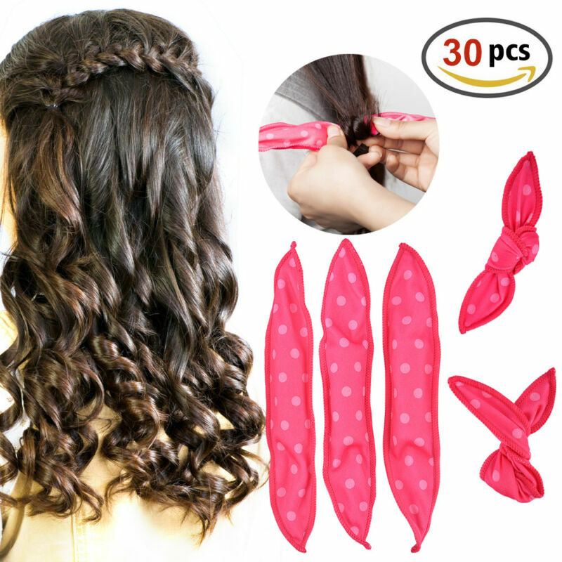 30pcs Hair Rollers Soft Foam Curler Flexible Long Short Hair