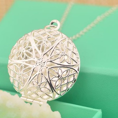 Flower Of Life Pendant Necklace Silver Chain Sacred Geometry Jewelry GAA w//