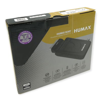 DIG SAT ONTVANGER HD 2021T2 HUMAX SCART DVB-T2 HEVC DECODER TV SATELLIET ITALIAA