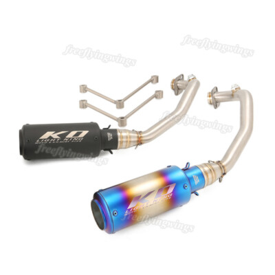 For Yamaha Zuma 125 BWS 09-19 Exhaust Front Pipe Black Mufflers DB Killer System