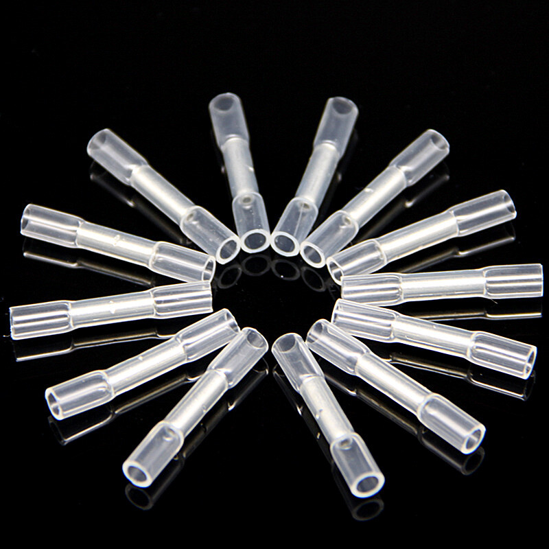 50PCS 2624AWG Heat Shrink Wire Butt Connector Waterproof Crimp Splice