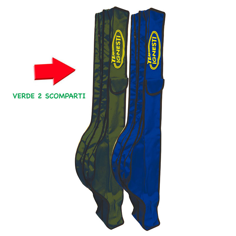 FODERO PORTA CANNE 160 CM 2 CERNIERE ZX260I IGNESTI COL. VERDE MARE FIUME LAGO