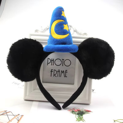 Mickey Mouse Ear Headhand Cartoon Embroidery Magic Hat Headband Starmoon Cap Hea