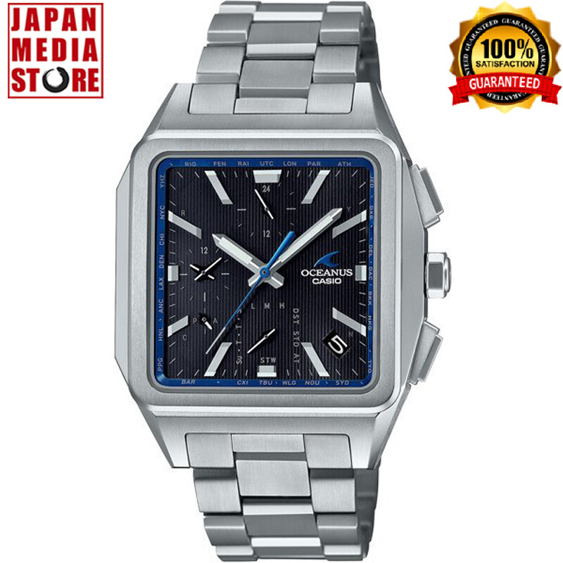 Pre-owned Casio Oceanus Ocw-t5000-1ajf Titanium Bluetooth Mobile Radio Solar Men Watch