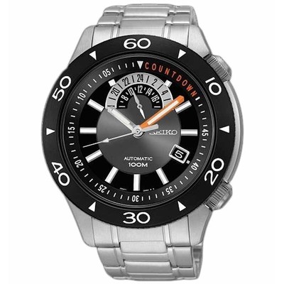 New Seiko SSA183K1 Automatic Black Silver  Stainless Steel Men Wristwatch