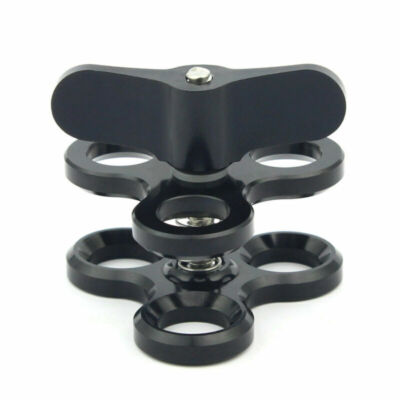 xt-xinte Aluminum CNC Camera Butterfly Triple Clamp Mount Adapter for Gopro 5 6