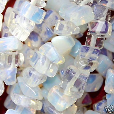 OPALITE JEWELRY CRAFT BEAD CHIPS GEMSTONE 5-13MM BEADS CHIP IRIDESCENT GLOW SC28