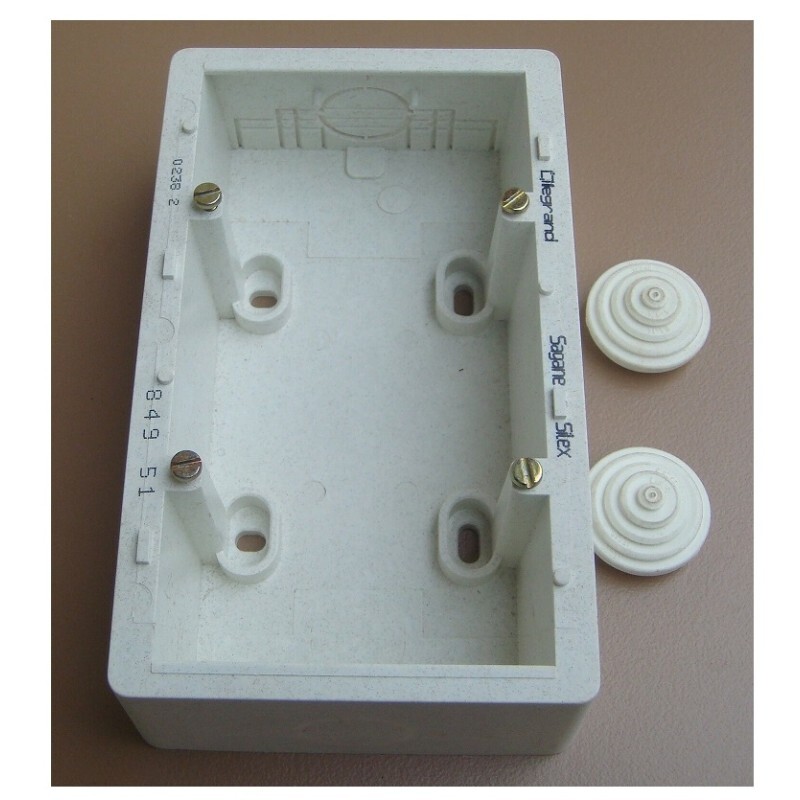 Legrand 084951 BoÃ®Tier Double Interrupteur/Prise Sagane Silex