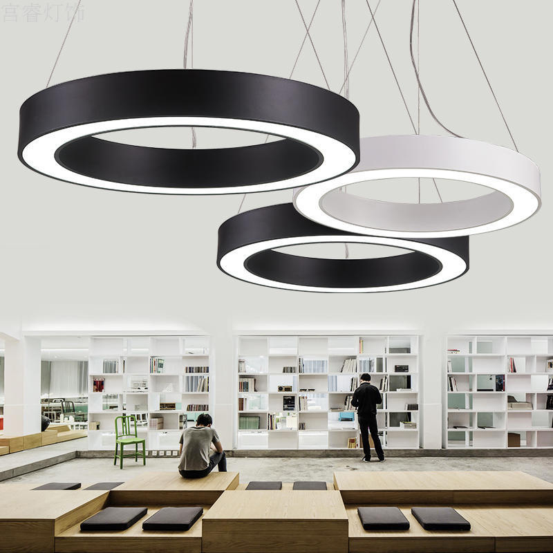 Modern Office Led Lights Circle Round Suspension Hanging Pendant