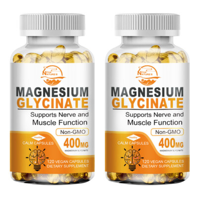 NL Magnesium Glycinate 400mg With Vitamin D3,Zinc Natural Supplement