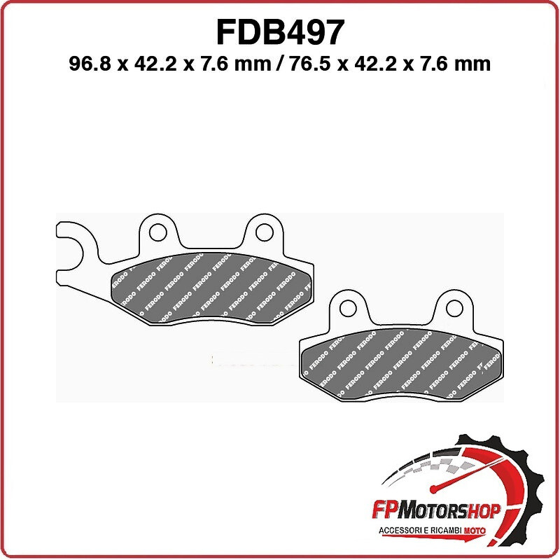 PASTIGLIE PASTICCHE FRENO FERODO MOTO FDB497EF PER HONDA REBEL 125 KAWASAKI KX