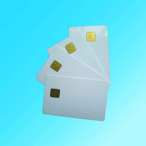 Contact Smart IC card 24C02/16/64 White Chip Plastic Card (pack of 10)