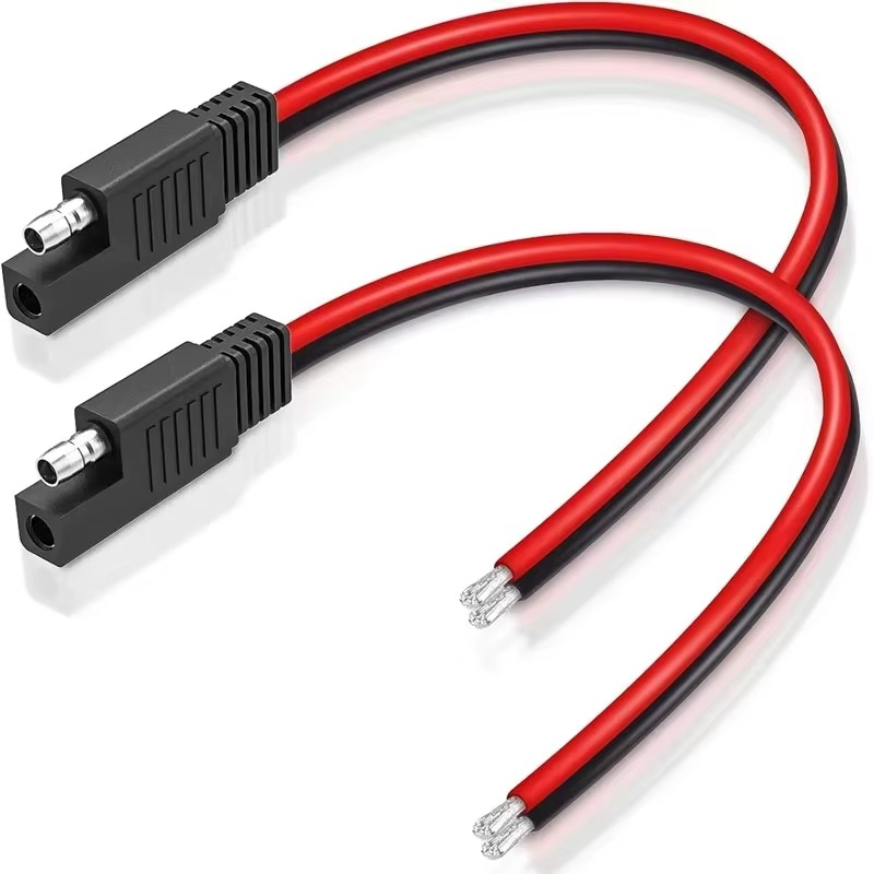 2Pcs SAE Connector Extension Cable SAE Quick Connector Disconnect Plug Power Aut