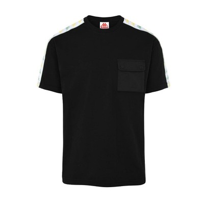 

Мужская футболка KAPPA 331C7RW 222 Band Sidonius черная E2023, Black