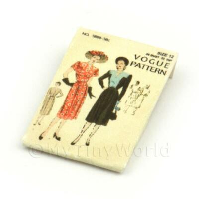 Dolls House Miniature Vogue Dress Pattern Packet (DPP068)