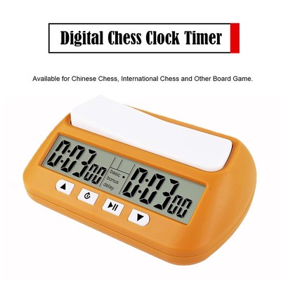 Professional Chess Clock Digital Chess Timer 3-in-1 Multipurpose Game Timer D7S4