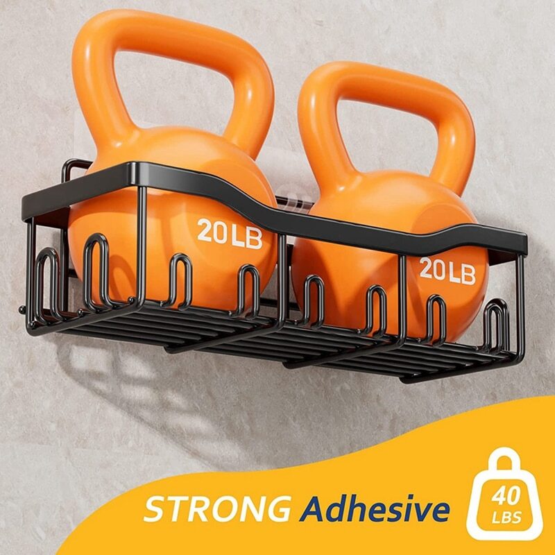 5 Pack Shower Caddy Adhesive Shower Organizer for Bathroom Storage & Kitchen